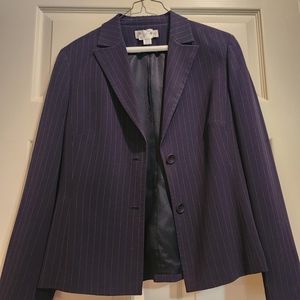 navy pinstrip suit jacket